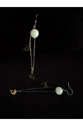 گوشواره استیل (فولاد) آبی زنانه سنگ طبیعی SEVGİLİ TAKI - کد 788481276