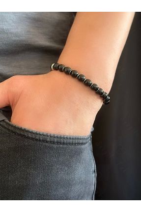 دستبند استیل (فولاد) مشکی مردانه استیل ضد زنگ SEVGİLİ TAKI - کد 791196750