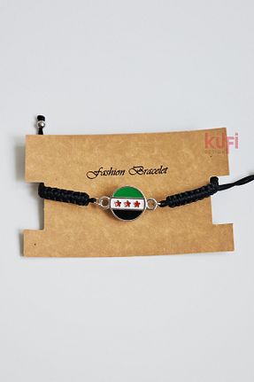 دستبند جواهر مشکی زنانه فلزی Kufi Design - کد 886319958