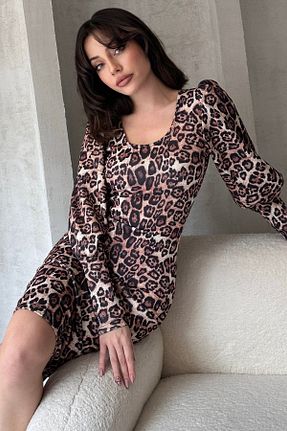 لباس قهوه ای زنانه بافتنی Fav Style - کد 887424189