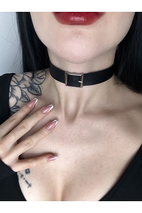 چوکر مشکی چرم مصنوعی DarkellaStore - کد 887461312