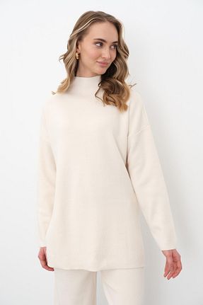 ست بالاتنه و پائین تنه بژ زنانه رگولار Qutu Butik - کد 887465000