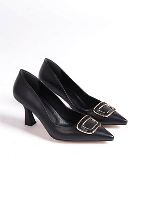 کفش پاشنه بلند کلاسیک مشکی زنانه چرم مصنوعی ripuvainen - کد 850646815