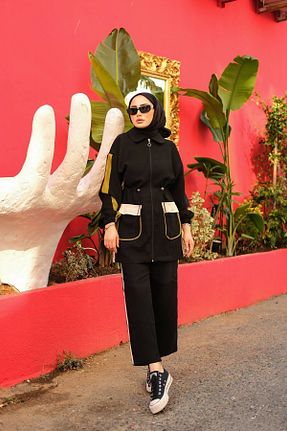 ست گرمکن حجاب مشکی زنانه رگولار MİMİ Luxury Wear - کد 843008569