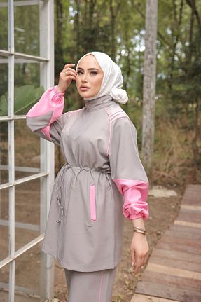 ست گرمکن حجاب طوسی زنانه رگولار MİMİ Luxury Wear - کد 844494960