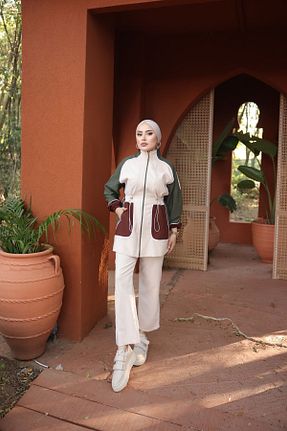 ست گرمکن حجاب بژ زنانه رگولار MİMİ Luxury Wear - کد 851439044