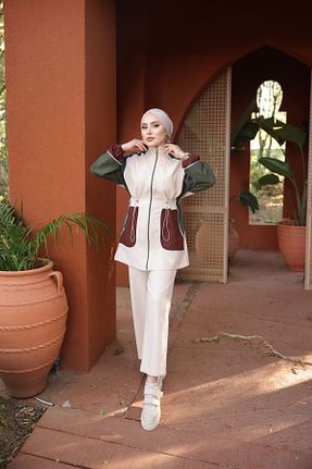 ست گرمکن حجاب بژ زنانه رگولار MİMİ Luxury Wear - کد 851439044