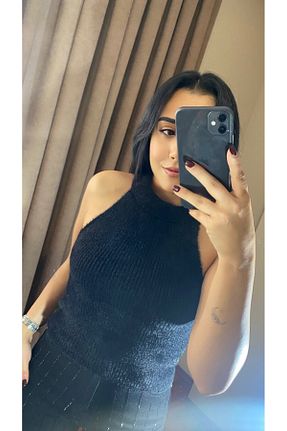 بلوز مشکی زنانه ساده MODA - کد 887483879