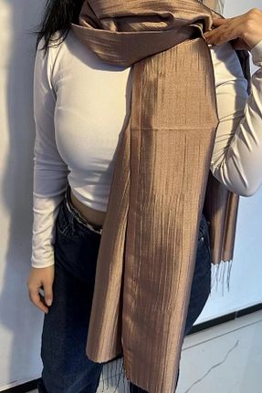 شال قهوه ای زنانه CAŞ DEKORASYON - کد 887489388