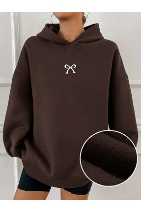 سوئیشرت قهوه ای زنانه چاپی Jakinta Outdoors - کد 887501351
