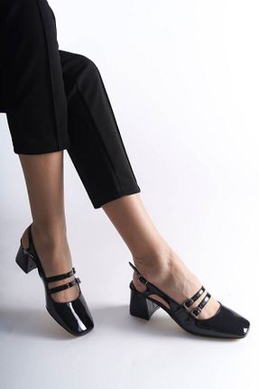 کفش پاشنه بلند کلاسیک مشکی زنانه چرم لاکی ripuvainen - کد 850639486