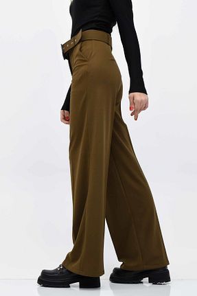شلوار قهوه ای زنانه پاچه گشاد birizmoda - کد 887505525
