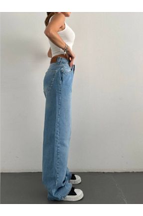 شلوار جین آبی زنانه پاچه گشاد DK 49 JEANS - کد 887514396