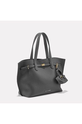 کیف دوشی طوسی زنانه چرم مصنوعی Black Ribbon - کد 892365342