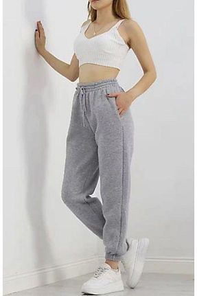 شلوار گرمکن حجاب طوسی زنانه جاگر JustBS - کد 887655482