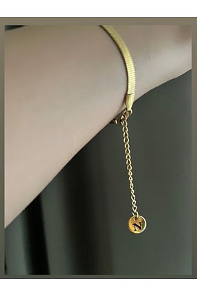 دستبند استیل (فولاد) طلائی زنانه استیل ضد زنگ Pigna Aksesuar - کد 887531775
