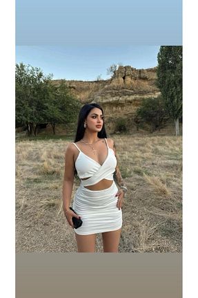 لباس سفید زنانه بافتنی QUİCK-DİSCO fashion - کد 887549495