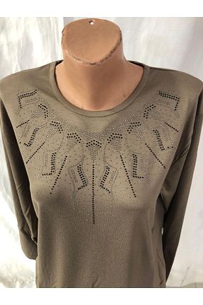 بلوز قهوه ای زنانه ساده Sel Tekstil - کد 887549877