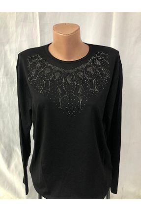 بلوز مشکی زنانه ساده Sel Tekstil - کد 887551905