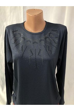بلوز طوسی زنانه ساده Sel Tekstil - کد 887568161