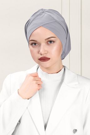 روسری طوسی ساتن ada sanatsal - کد 264014616