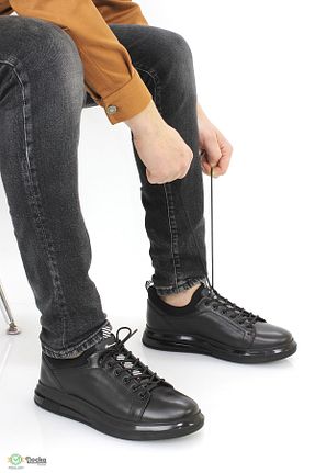کفش کژوال مشکی مردانه چرم خالص MARCOMEN - کد 887574732