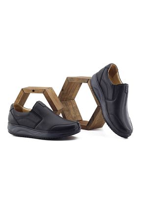 کفش کژوال مشکی مردانه چرم خالص Barmea - کد 36294194