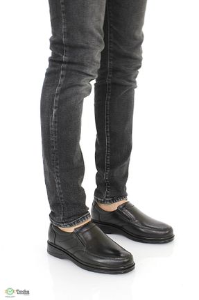 کفش کژوال مشکی مردانه چرم خالص DOCKA - کد 887573439