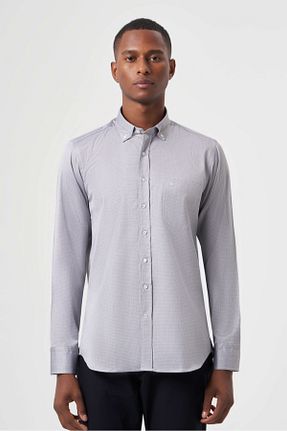 پیراهن طوسی مردانه رگولار Bisse - کد 790286079