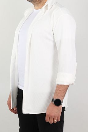 پیراهن سفید مردانه اسلیم فیت Ofzensport - کد 887461171