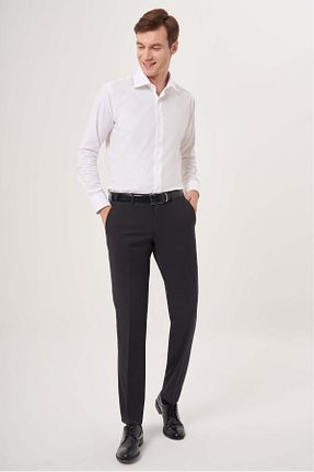 شلوار پارچه ای طوسی مردانه فاق نرمال Bisse - کد 744729645