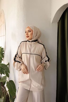 ست گرمکن حجاب بژ زنانه رگولار MİMİ Luxury Wear - کد 836013404