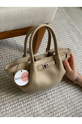 کیف دوشی قهوه ای زنانه چرم مصنوعی BAGLOVİS - کد 887594258