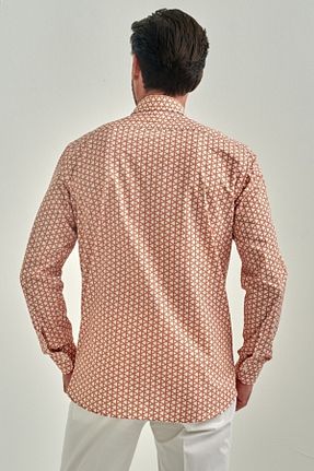 پیراهن نارنجی مردانه رگولار Bisse - کد 381545283