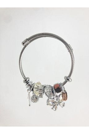 دستبند استیل (فولاد) سفید زنانه استیل (فولاد) Moly Accessory - کد 887604321