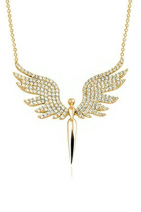گردنبند جواهر زرد زنانه زیرکن MAZEN - کد 887606379