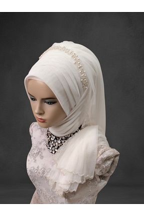 شال سفید زنانه NurAy - کد 887759186