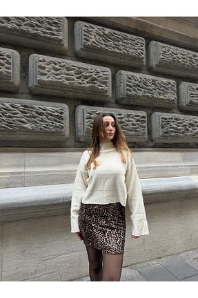 پلیور بژ زنانه ساده NOİRİQUE - کد 887624821
