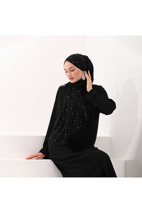 شال مشکی زنانه کرپ AGH Değerli Hediyeler - کد 887628411