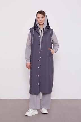 جلیقه حجاب طوسی رگولار Levidor - کد 887631640