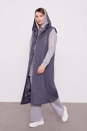 جلیقه حجاب طوسی رگولار Levidor - کد 887631640