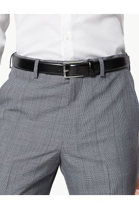 کمربند مشکی مردانه چرم مصنوعی Marks & Spencer - کد 32200160