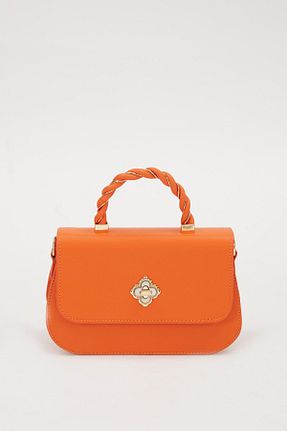 کیف دوشی نارنجی زنانه چرم مصنوعی Levidor - کد 887878744