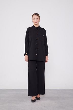 پیراهن مشکی زنانه رگولار Levidor - کد 887632678