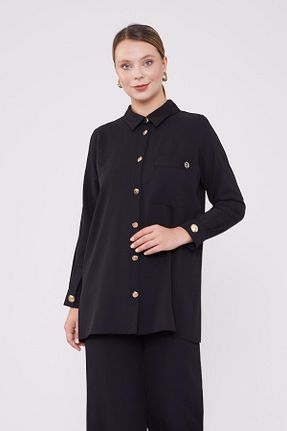 پیراهن مشکی زنانه رگولار Levidor - کد 887632678