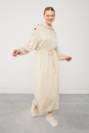 لباس حجاب بژ زنانه 3/4 Boy Levidor - کد 887635821