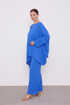 ست بالاتنه و پائین تنه حجاب سرمه ای زنانه رگولار Levidor - کد 887636896