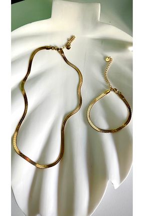 ست استیل طلائی زنانه استیل ضد زنگ Takimakstore - کد 134126757