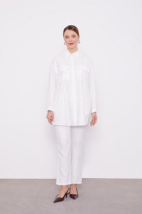 ست بالاتنه و پائین تنه حجاب نباتی زنانه اورسایز Levidor - کد 887643063