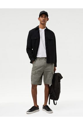 شلوارک و برمودا سبز مردانه رگولار Marks & Spencer - کد 835588476